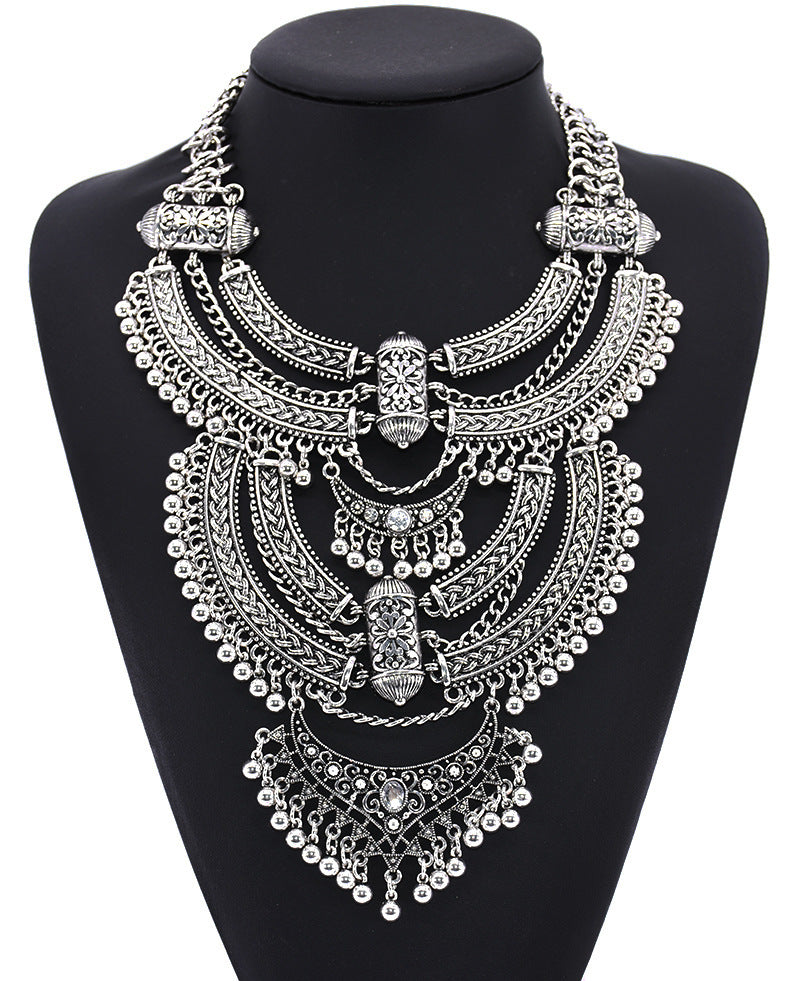 Alloy Diamond Short Necklace