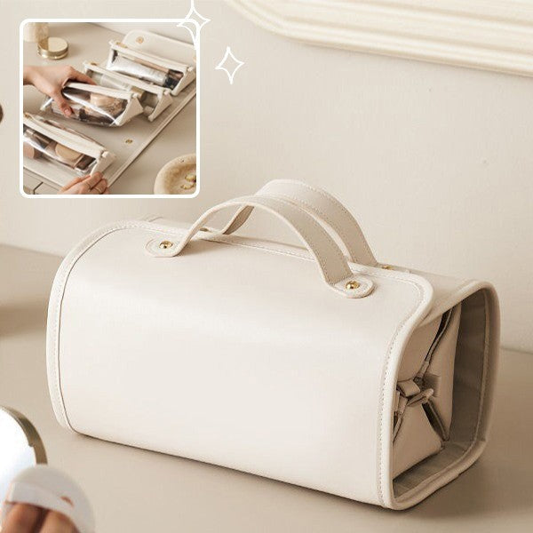 Stylish Folding Cosmetic Bag: Large-Capacity, Waterproof Travel Essential for Women